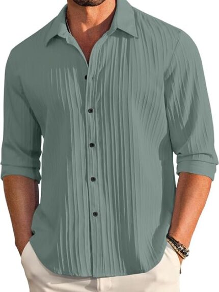 FINIVO FASHION Textured Shirts for Men || Casual Shirt for Men || Shirt for Men|| Men Stylish Shirt || Men Fancy Shirt || Men Full Sleeve Shirt || Plain Shirts for Men